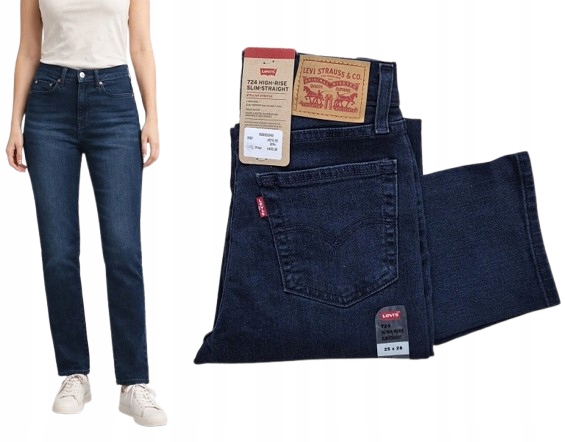 Džíny rovného střihu Levi's 724 High-Rise Slim Straight W26 L32 26/32 _výprodej 619 zł