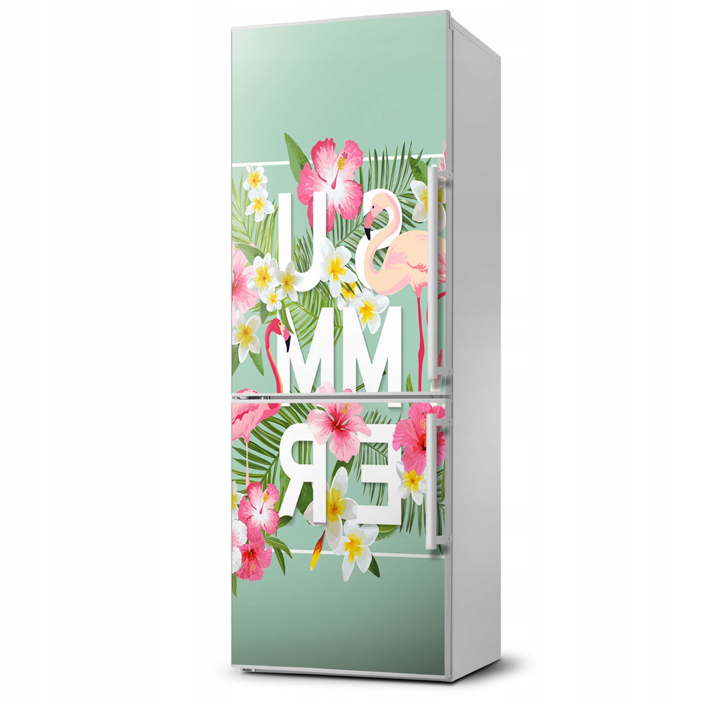 

Magnes Tapeta na lodówkę Wakacje i flamingi 60x180