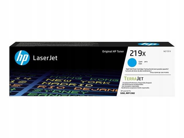Hp 219X High Yield Cyan Original LaserJet Toner Cartridge