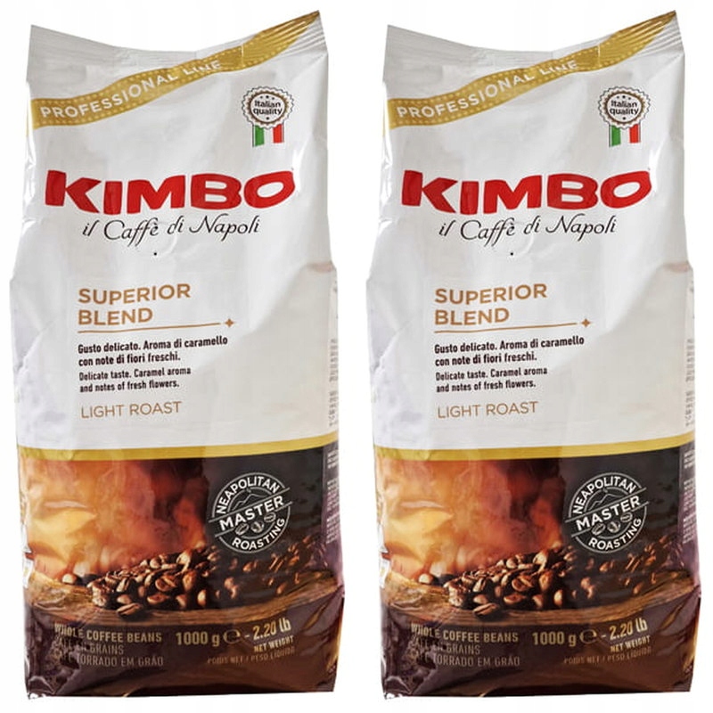 Zestaw 2x Kimbo Espresso Bar Superior Blend 1kg włoska kawa ziarnista