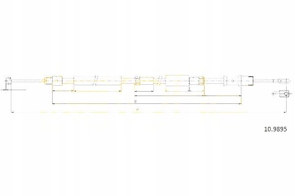 Cofle трос тормоза ручного MERCEDES SPRINTER 3.5