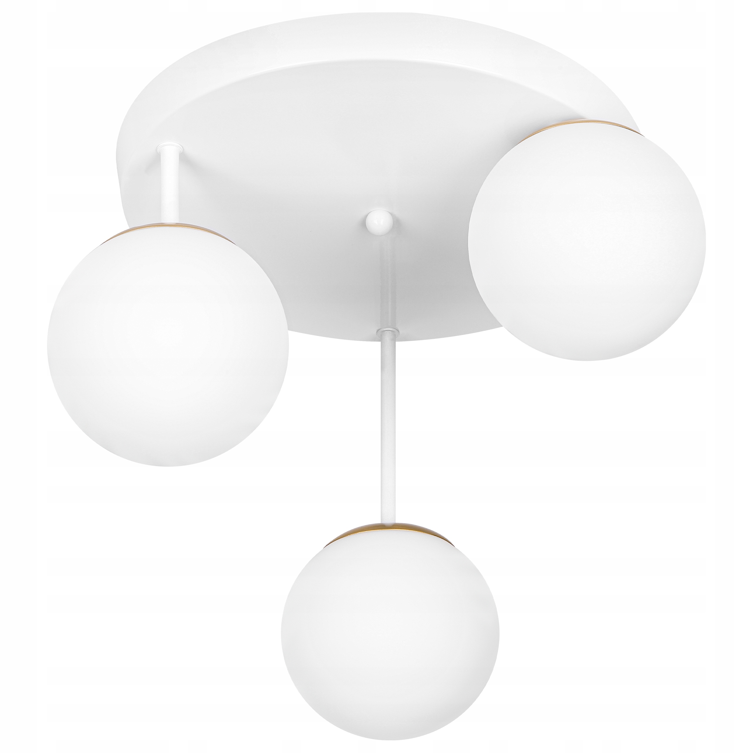 Závěsná Lampa Stropní svítidlo Skleněný lustr Svítidlo 3x E27 Led Bílá