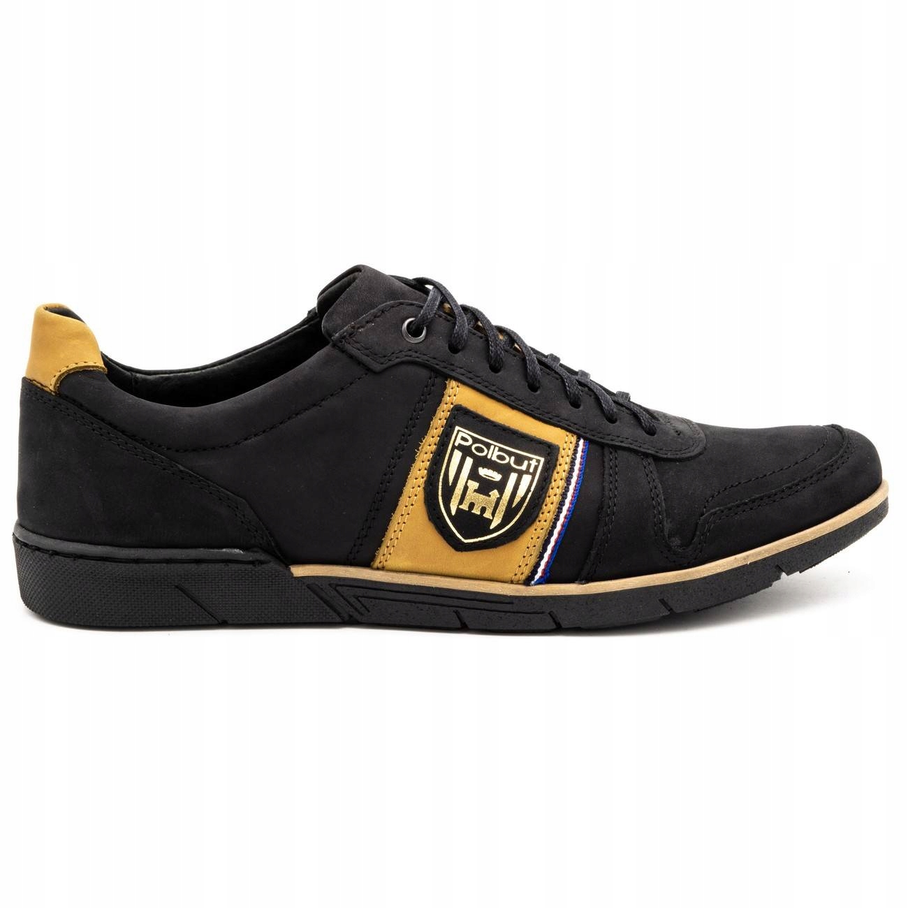 

Buty męskie skórzane casual 2113 czarne z rudym 42