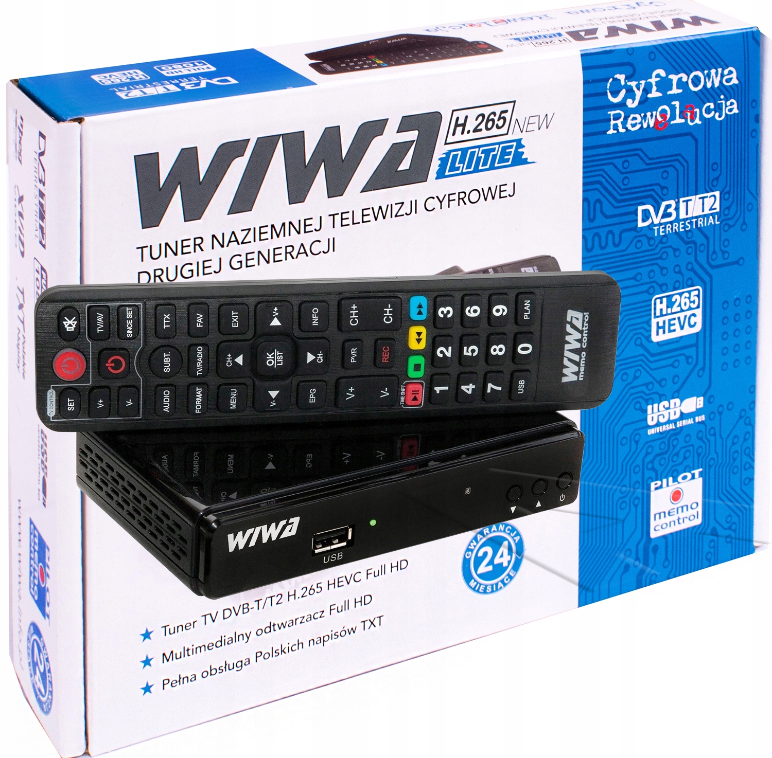 

Dekoder Tuner Tv Naziemnej DVB-T2 Hevc H.265 Lite