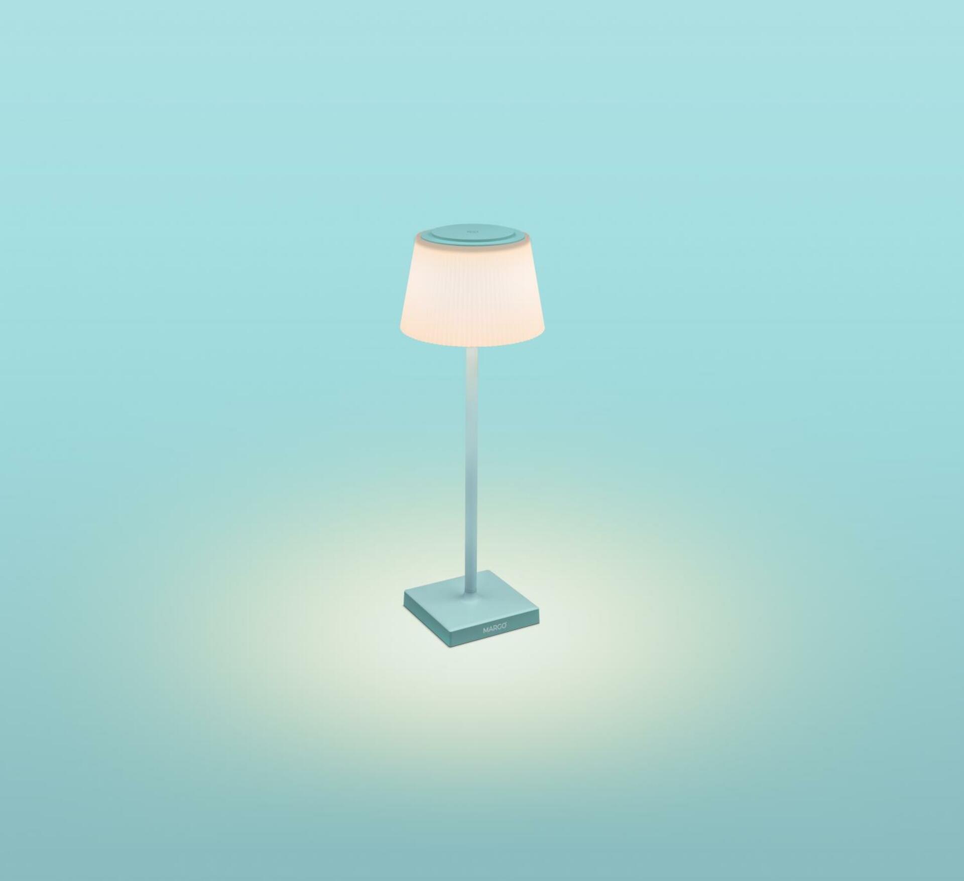 Centúry Nabíjacie stmievateľné stolné Led svietidlo Margo tyrkysová 4W 3000K I