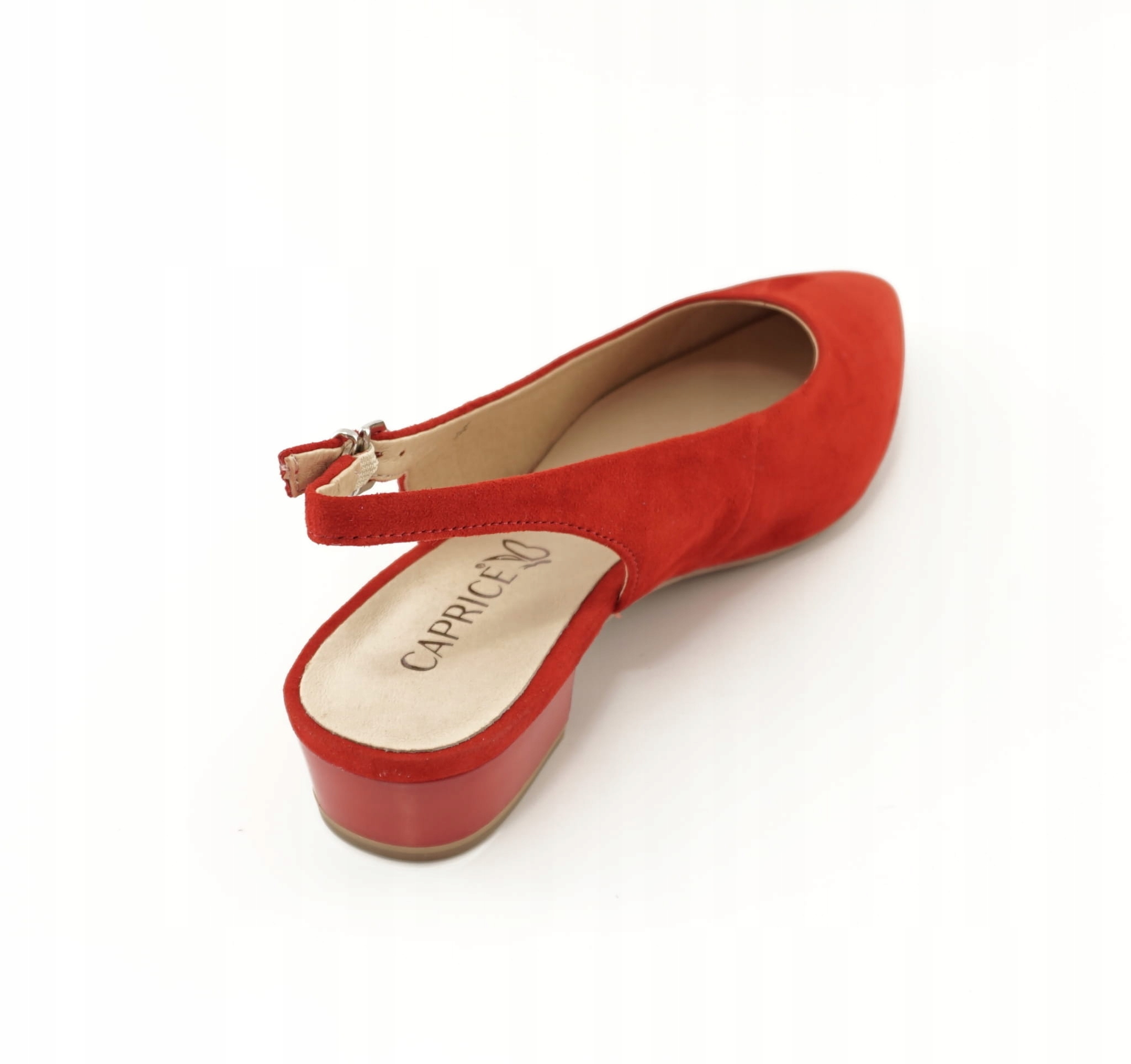 SANDAŁY CAPRICE 9-29403 24 524 RED SUEDU R36 Materiał wkładki skóra naturalna