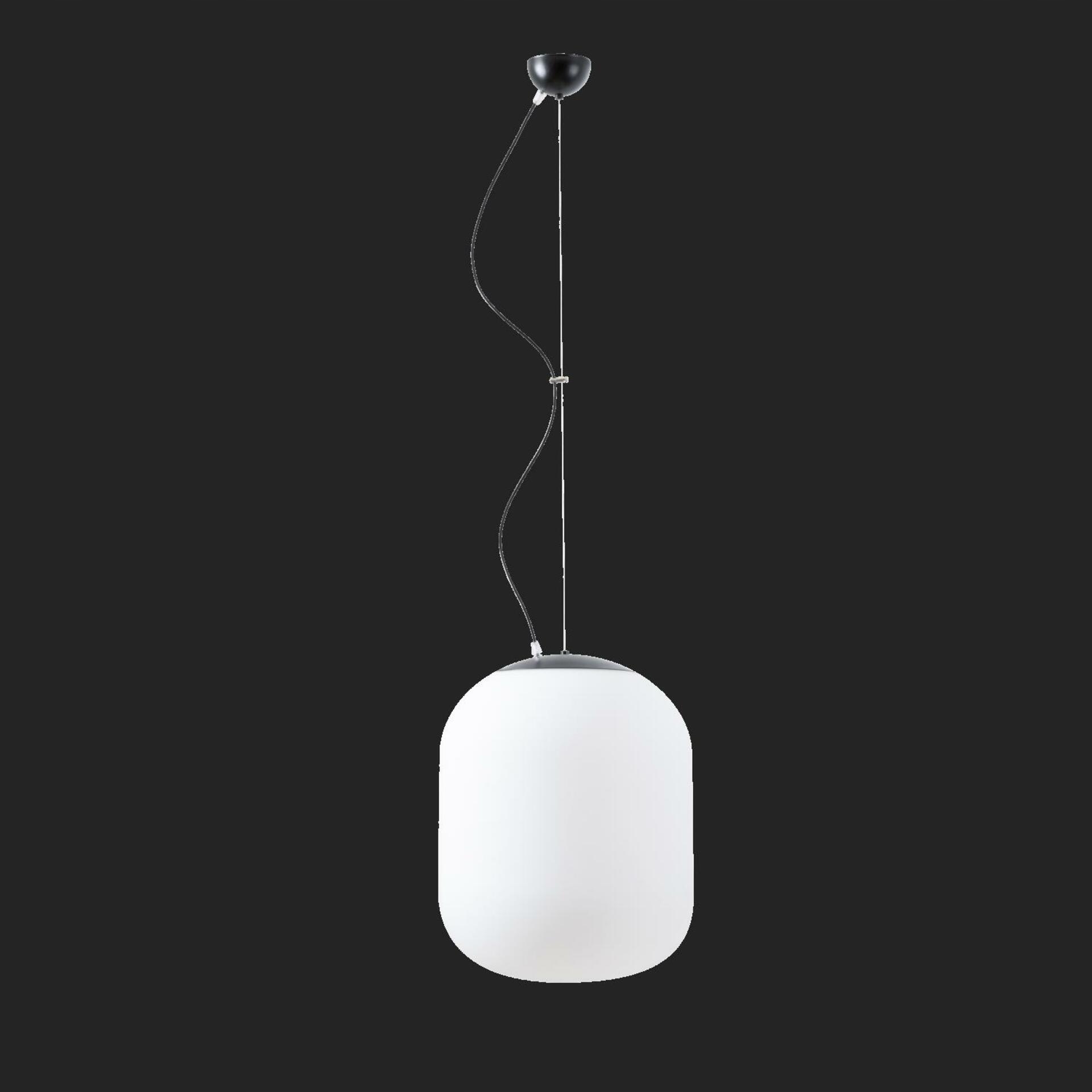 Osmont 67806 Tania L1 závesné sklenené svítidlo čierna biela IP40 4000 K 27