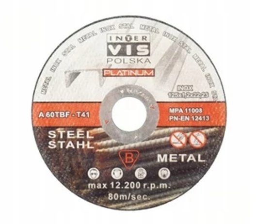 TARCZA TARCZE DO CIĘCIA METALU 125 /1 INTER-VIS PL Marka Inter-Vis