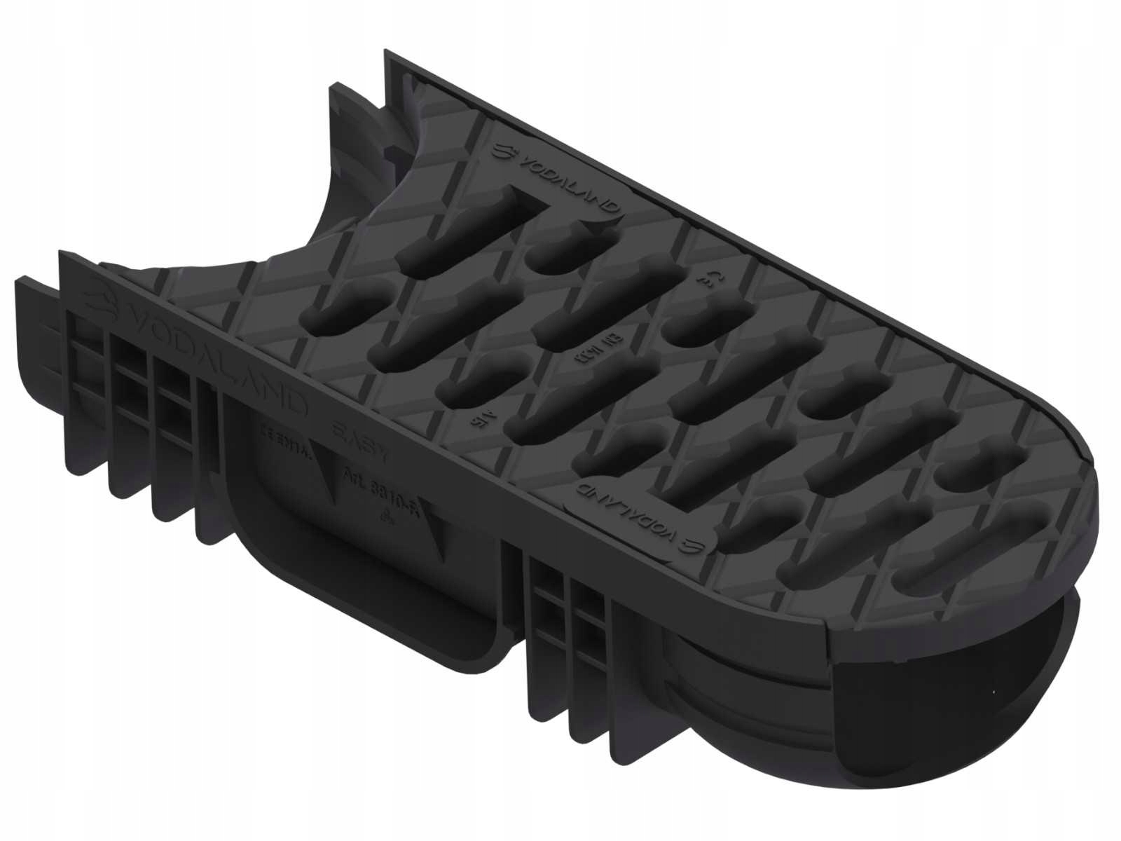 Odwodnienie liniowe Kanał skrętny Easy2 ruszt plastikowy ELEMENT ŚRODKOWY
