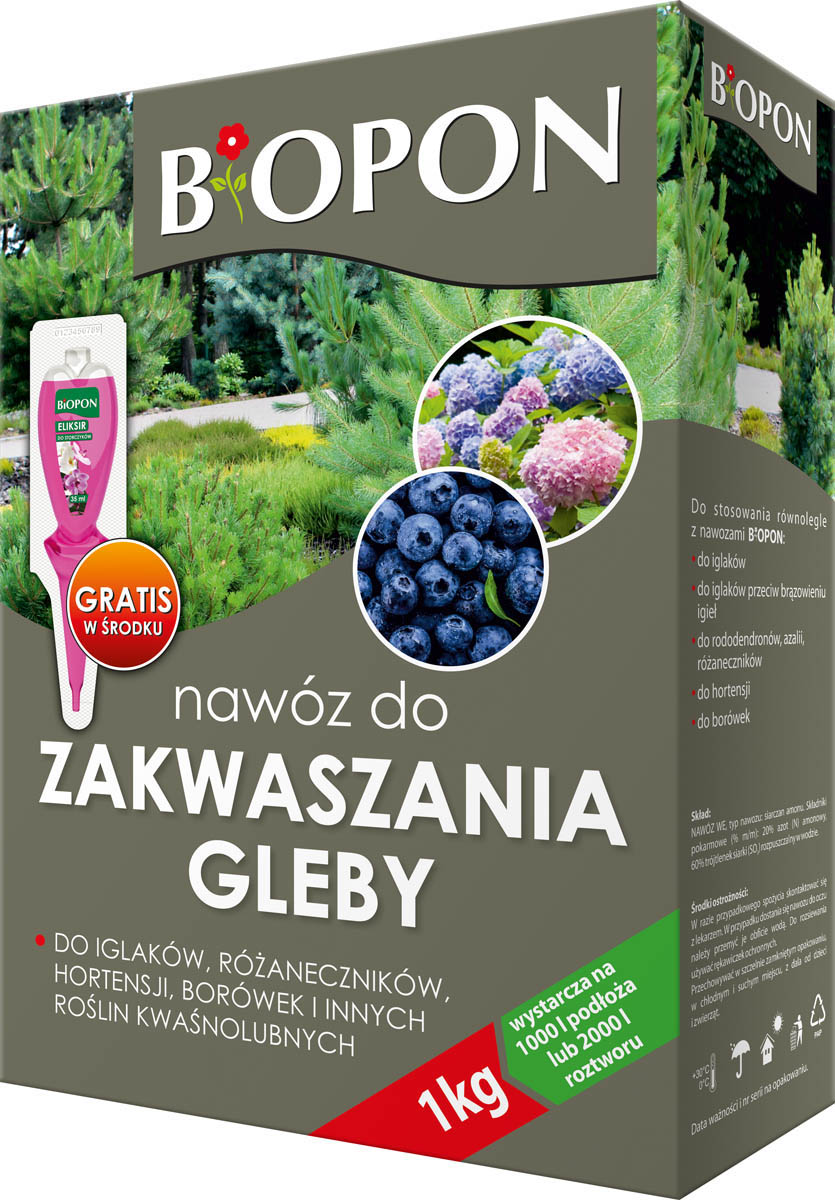 

Nawóz Do Zakwaszania Gleby 1kg Biopon