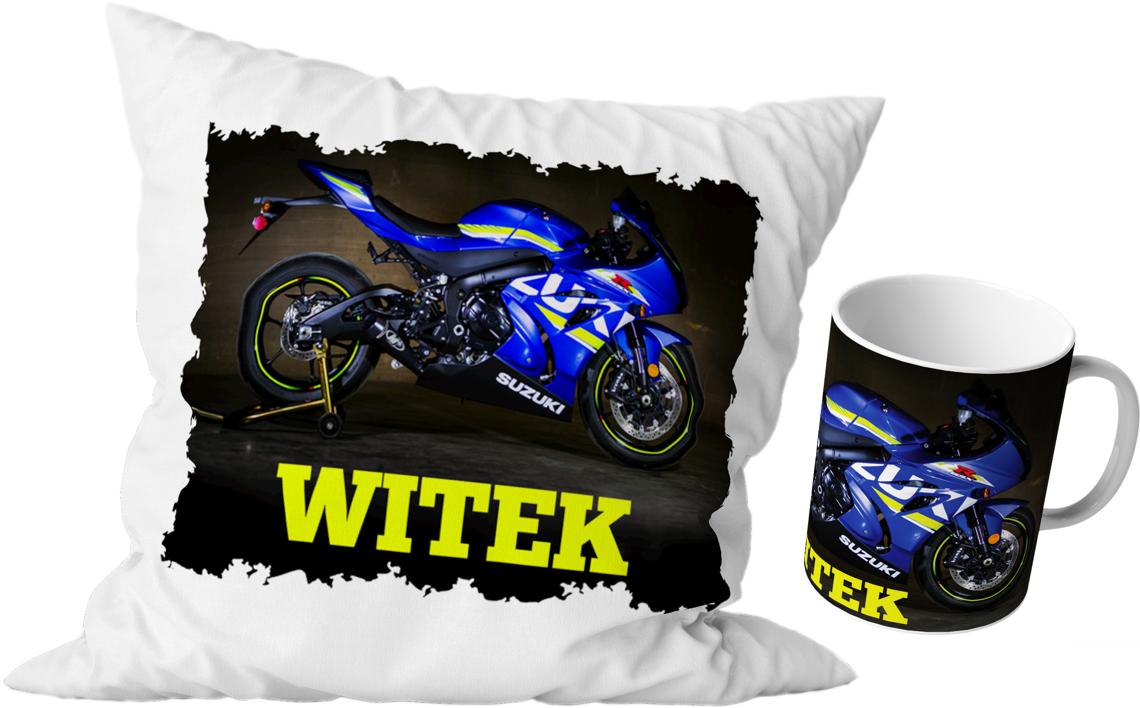 

Zestaw Kubek+poduszka Suzuki Gsxr Motocykl Sport