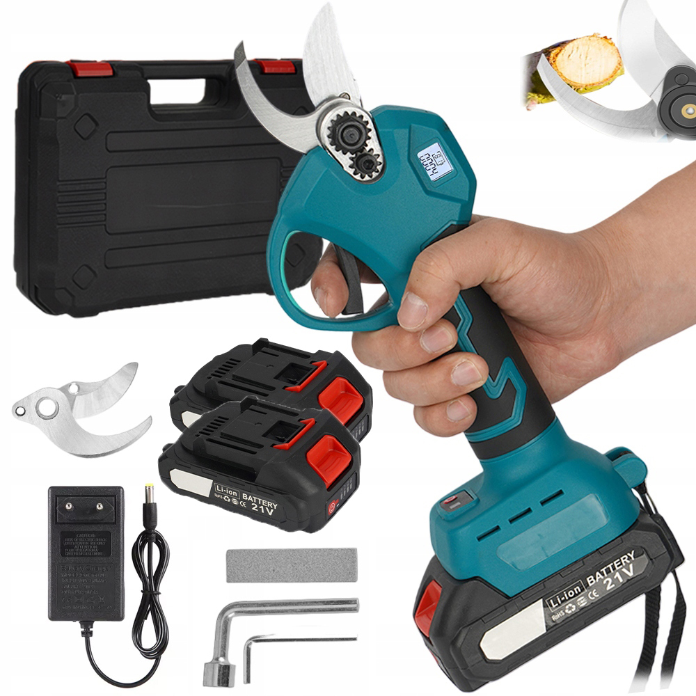 LCD Zahradní nůžky 21 V 2 Čepele Baterie