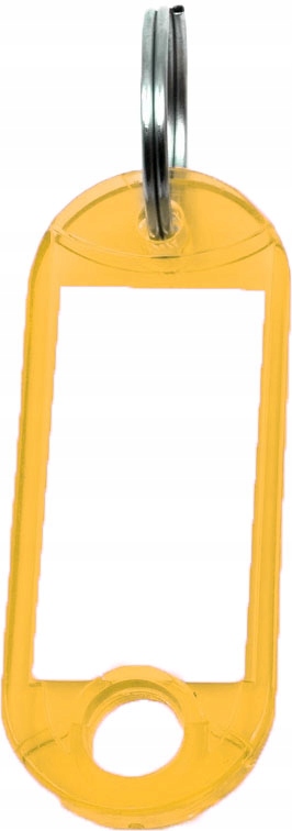 ZAWIESZKA do Kluczy BRELOK dwustronna ŻÓŁTA