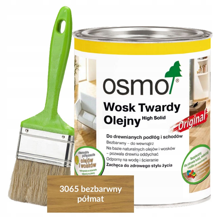 

Osmo 3065 0,75L półmat olej z pędzlem