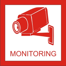 

Naklejka Informacyjna -monitoring- 10X10 CM