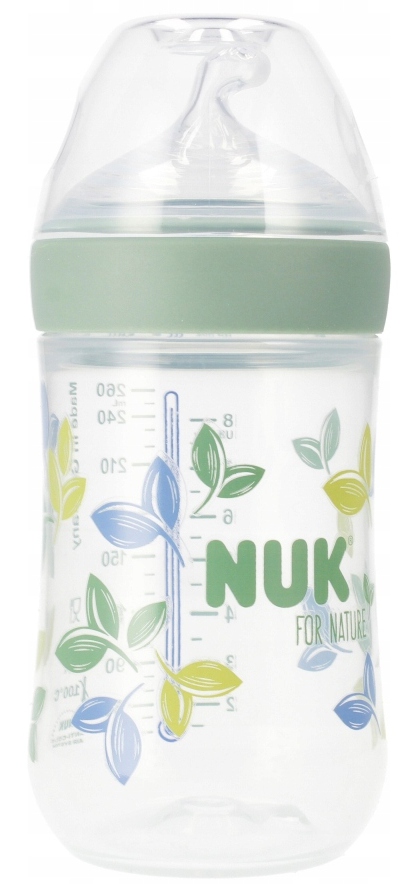 NUK Dla Natury Butelka Antykolkowa Silikonowa 260ml Zielona BPA Free — miniatura 10