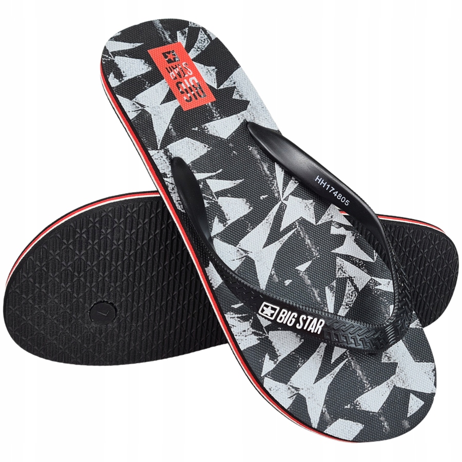 

Klapki Big Star męskie czarne japonki HH174805 42