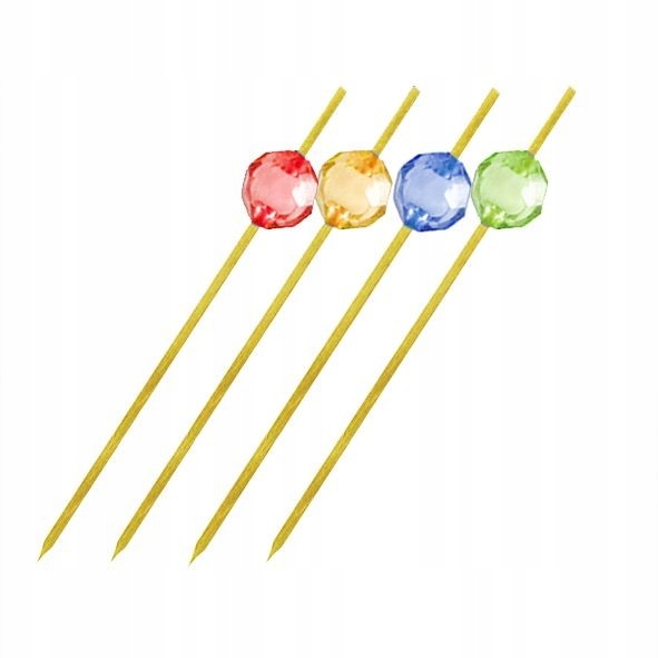 

Patyczki do przekąsek z diamencikiem kolorowe 12cm