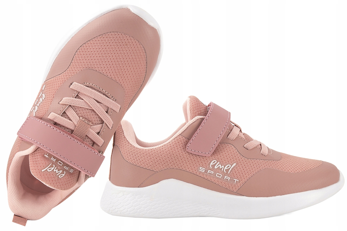 Emel E4229M-1 Buty Sportowe Sneakersy Półbuty Pu Rzep 34 Łososiowy