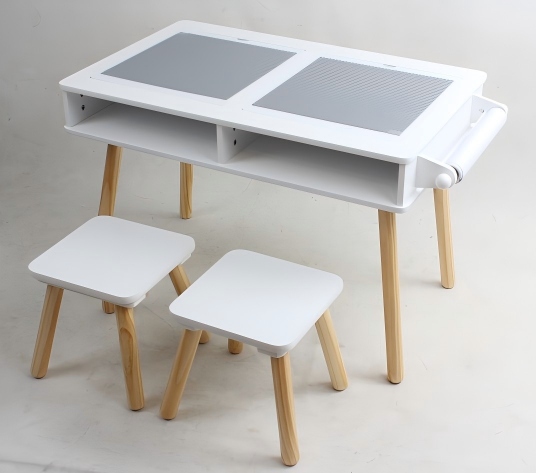 Psací stůl stolek dvě židličky na hraní deska lego multiactive dřevěná