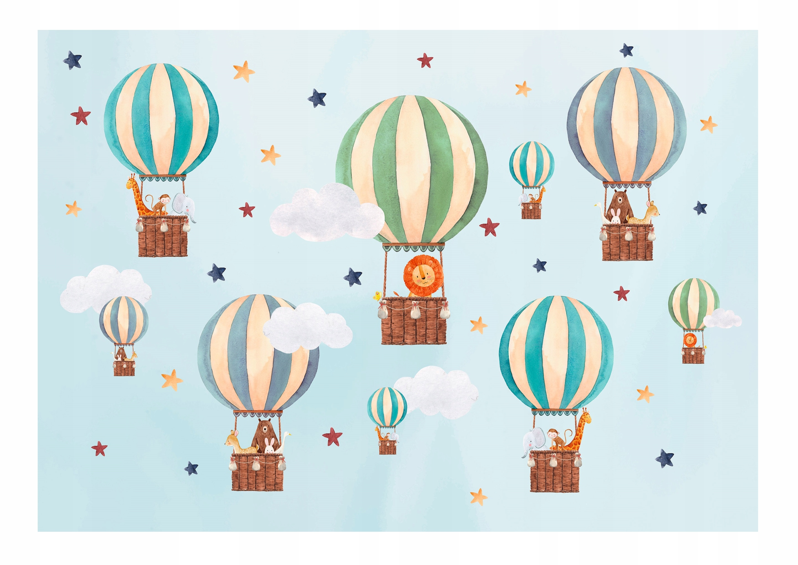 Fototapeta Pre Deti Zvieratá Balóny Škandinávska Tapeta 368x254