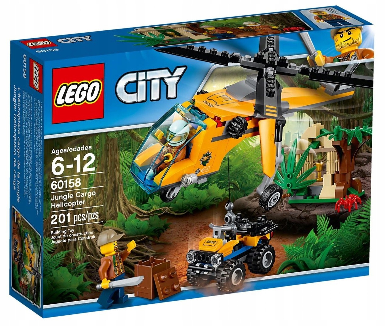 LEGO CITY 60158 Helikopter Transportowy do Dżungli