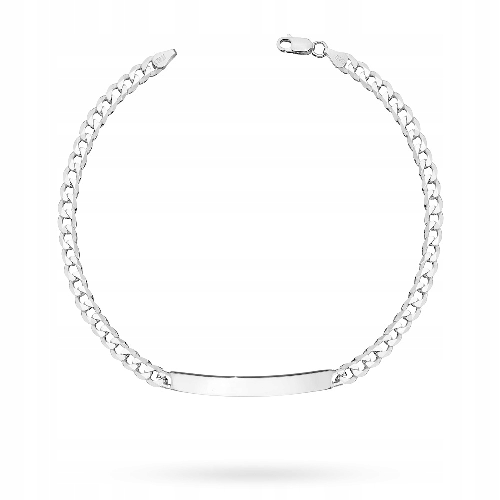 

Bransoletka Srebrna 925 Pancerka z Grawerem 22cm