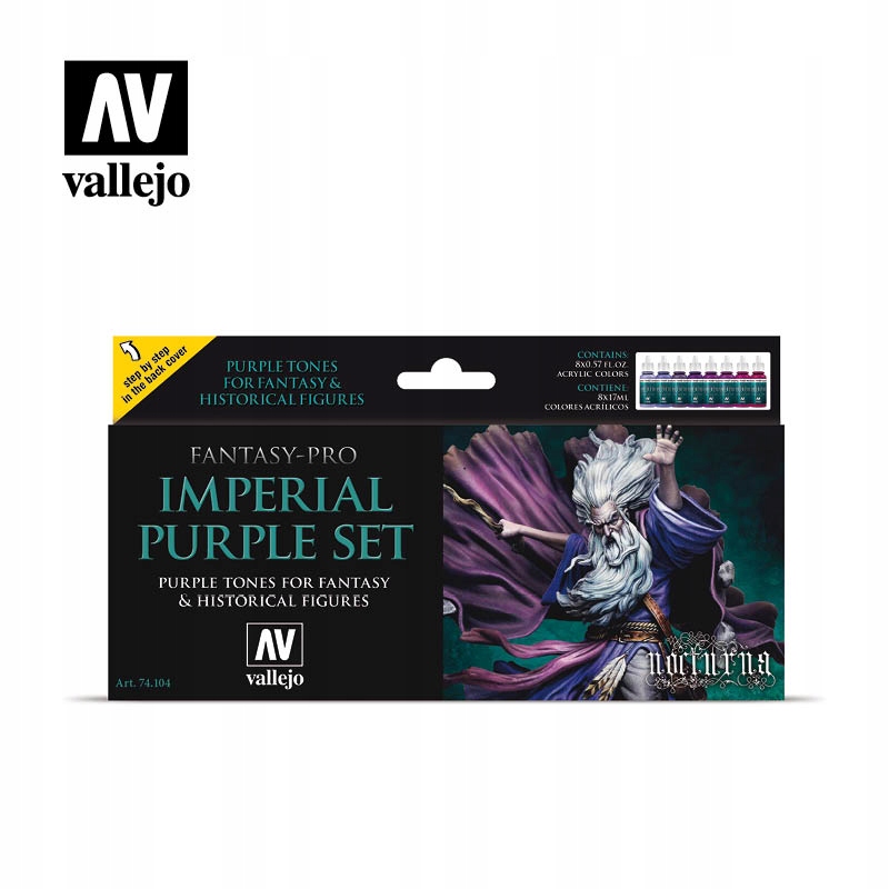 Sada 8 Barev Vallejo Nocturna Imperial Purp 74104
