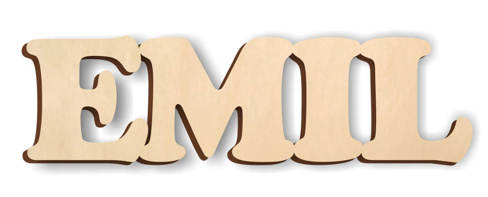 Drewniany Napis Dowolne Imię 4-5 liter ALEK EMIL LEON ADAM KUBA Olek Staś