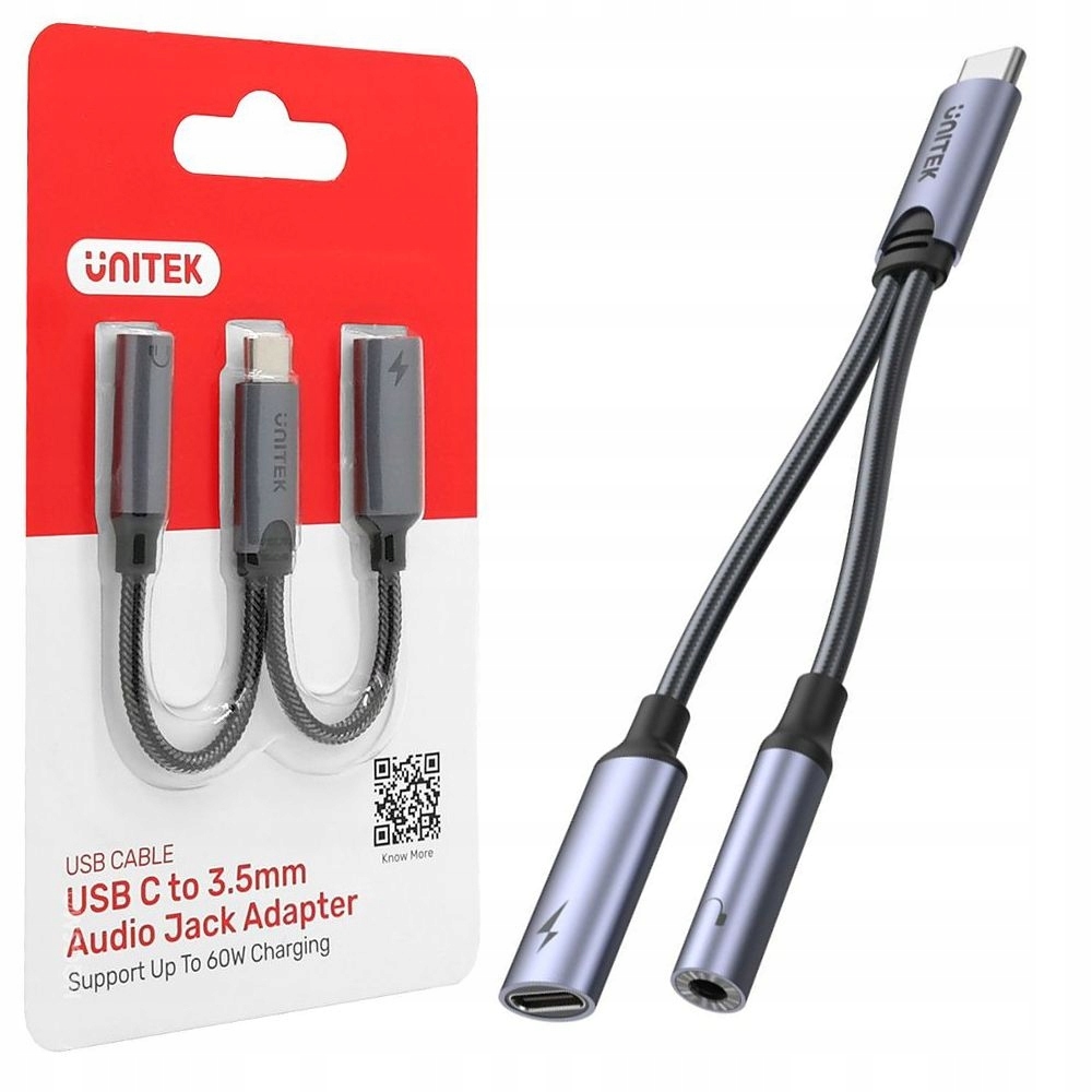 

Adapter Audio Usb-c mini Jack Ładowanie 60W Pd Dac