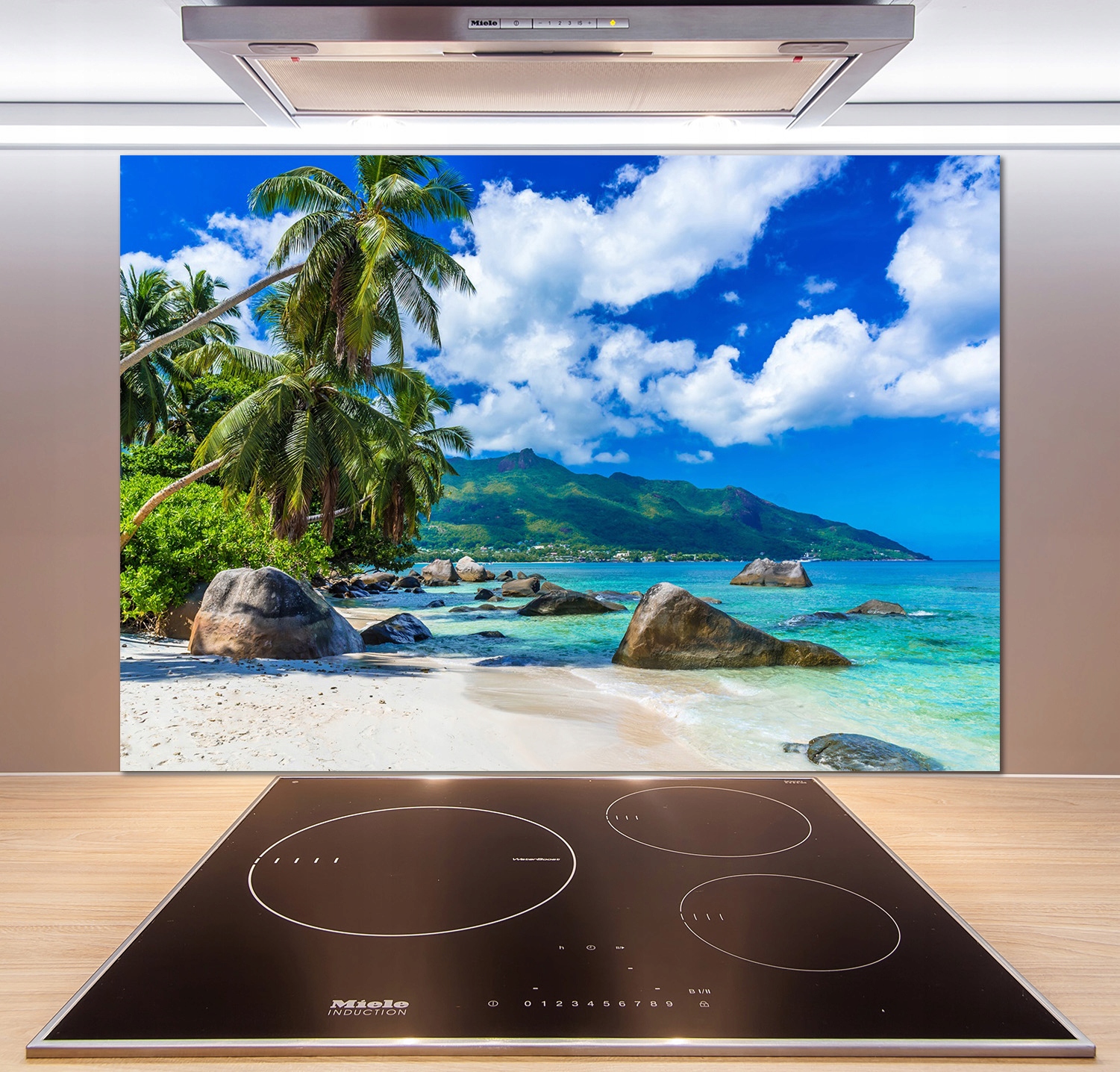 

Panel do kuchni Seszele plaża 100x70 cm + Klej