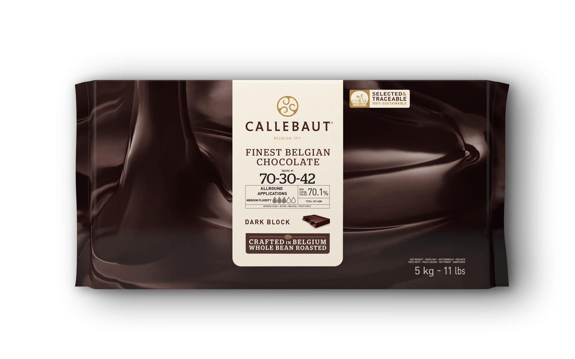 Gorzka czekolada 70,5% Callebaut Receptura 70-30-42 Blok 5kg