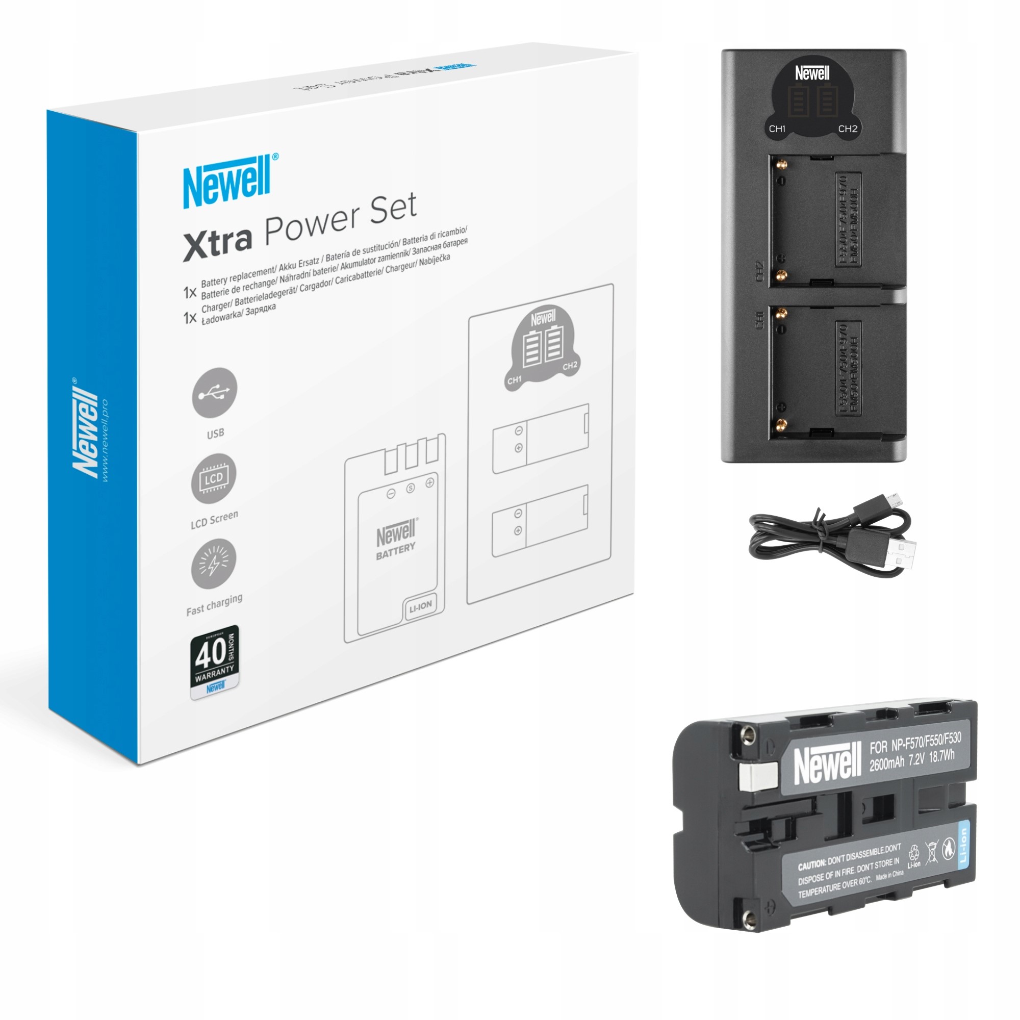 Ładowarka akumulator Newell do Sony NP-F570