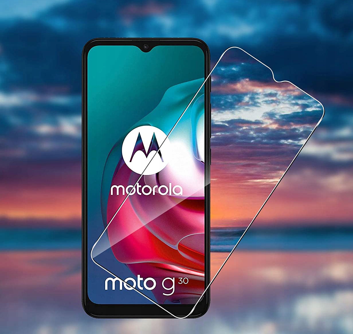 Etui + Szkło do Motorola Moto G10 / G20 / G30 Kolor czarny