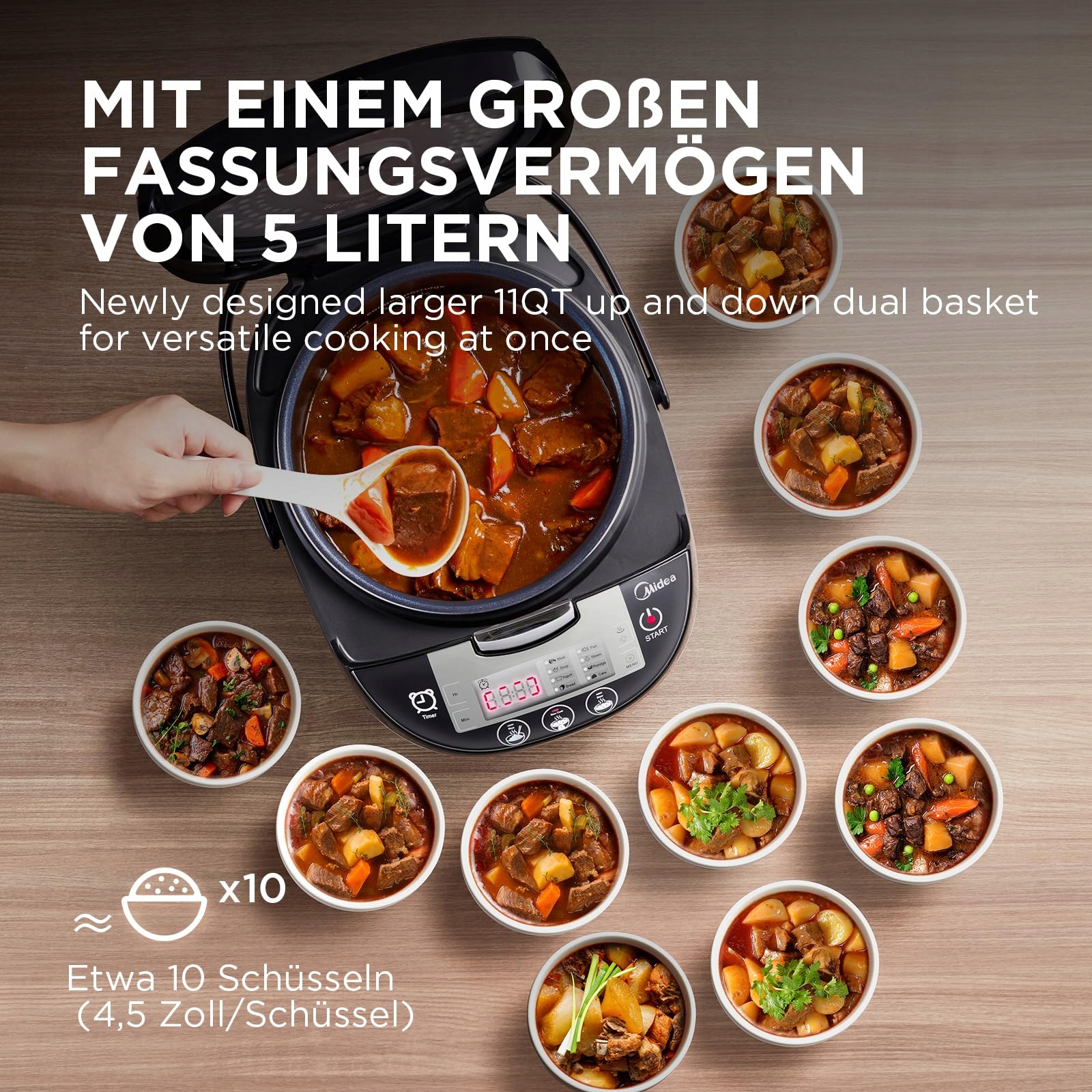 MIDEA Multicooker 5L 11 Programów Dla 10 Osób Z Funkcją Podgrzewania — miniatura 5