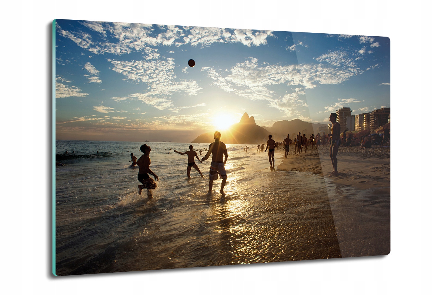 

szklana deska do kuchni Plaża znajomi sport 80x52