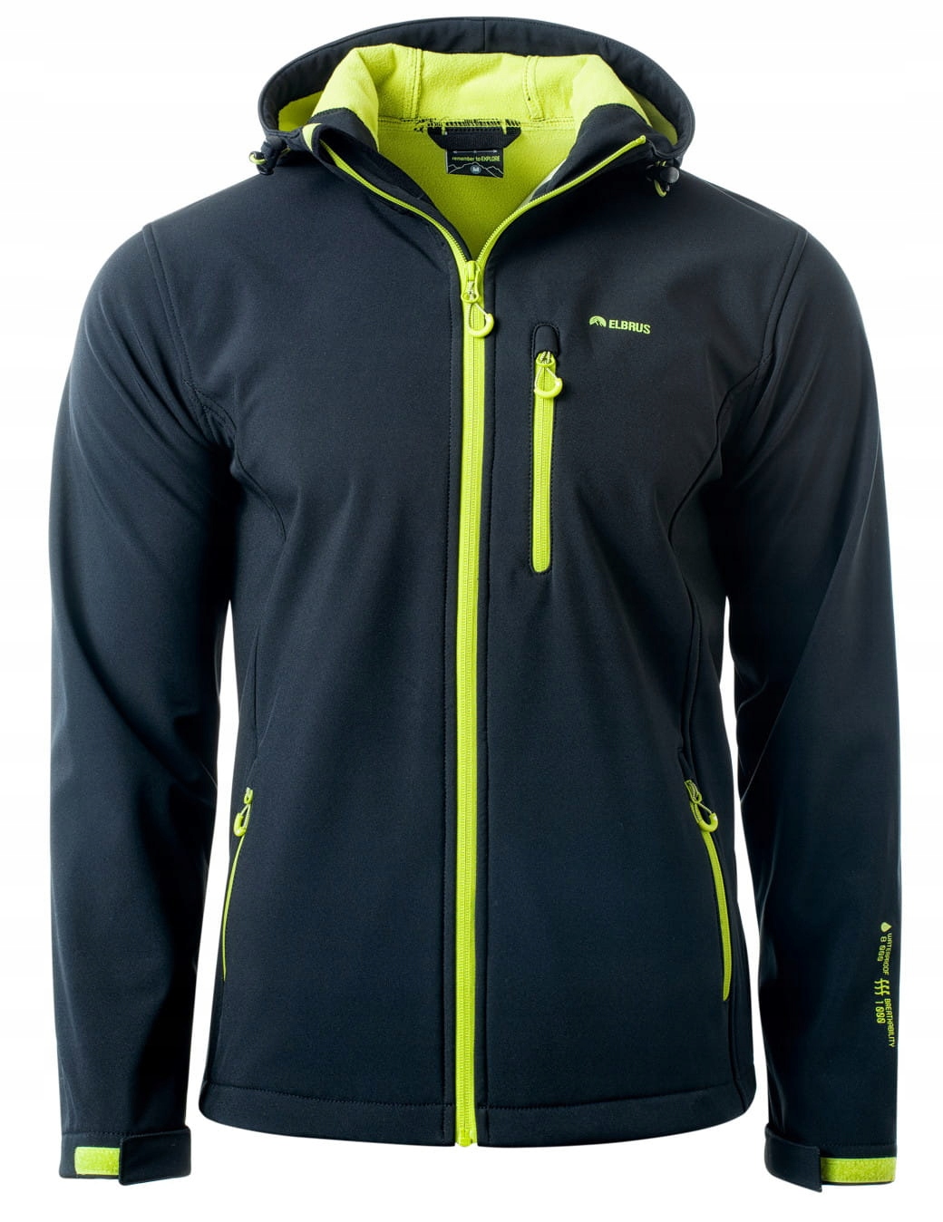 ELBRUS SOFTSHELL KURTKA MĘSKA Z KAPTUREM CZARNA XL