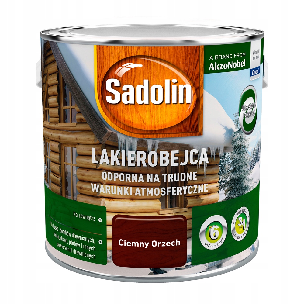 Sadolin Lakierobejca Zewnętrzna Ciemny Orzech 2,5L