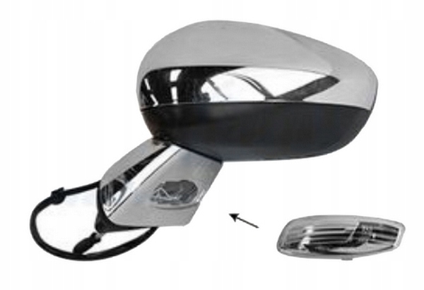 LUSTERKO LEWE ELE SKŁADANE CHROM CITROEN DS3 2010-