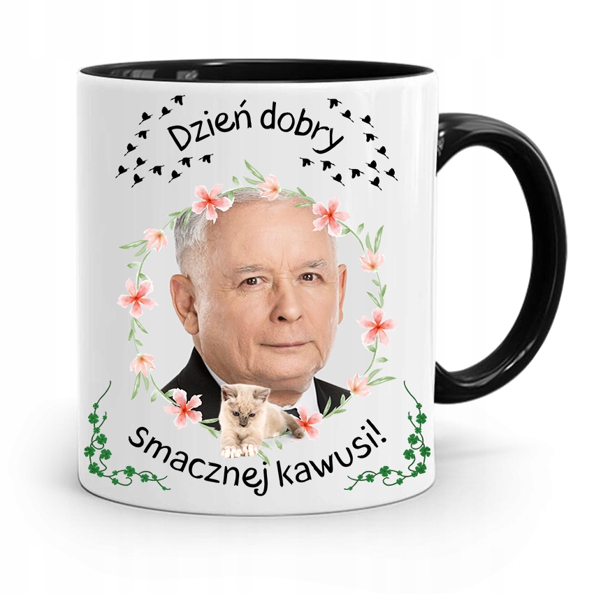 

Kubek Czarny Śmieszny Pis Jarosław Kaczyński