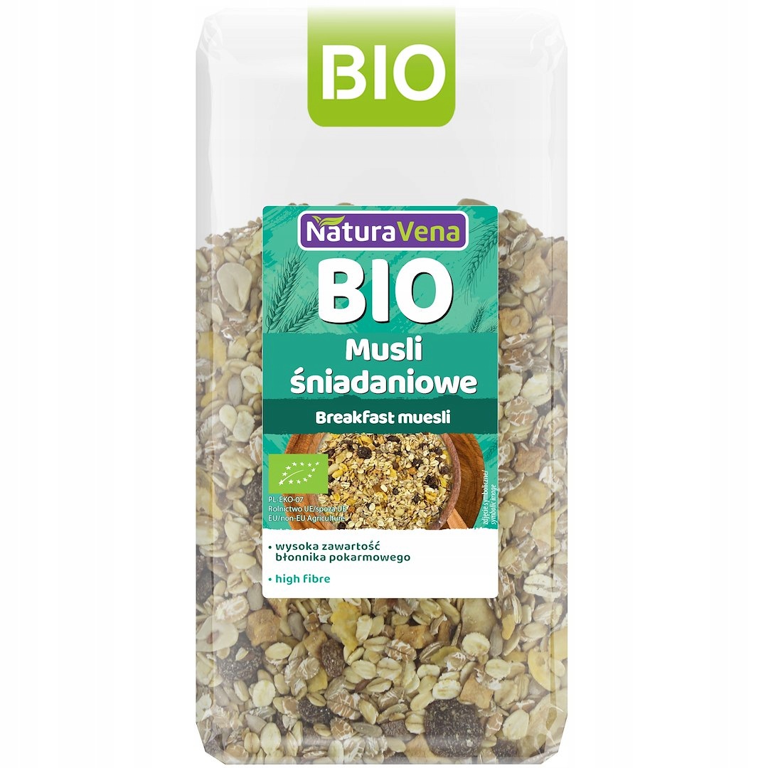 12x Musli Śniadaniowe Bio 300 g Naturavena