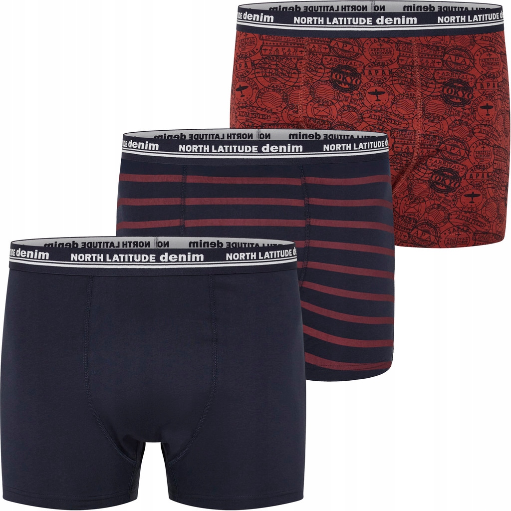 Velké pánské boxerky 3-balení pánské spodní prádlo North Latitude Velké velikosti 5XL