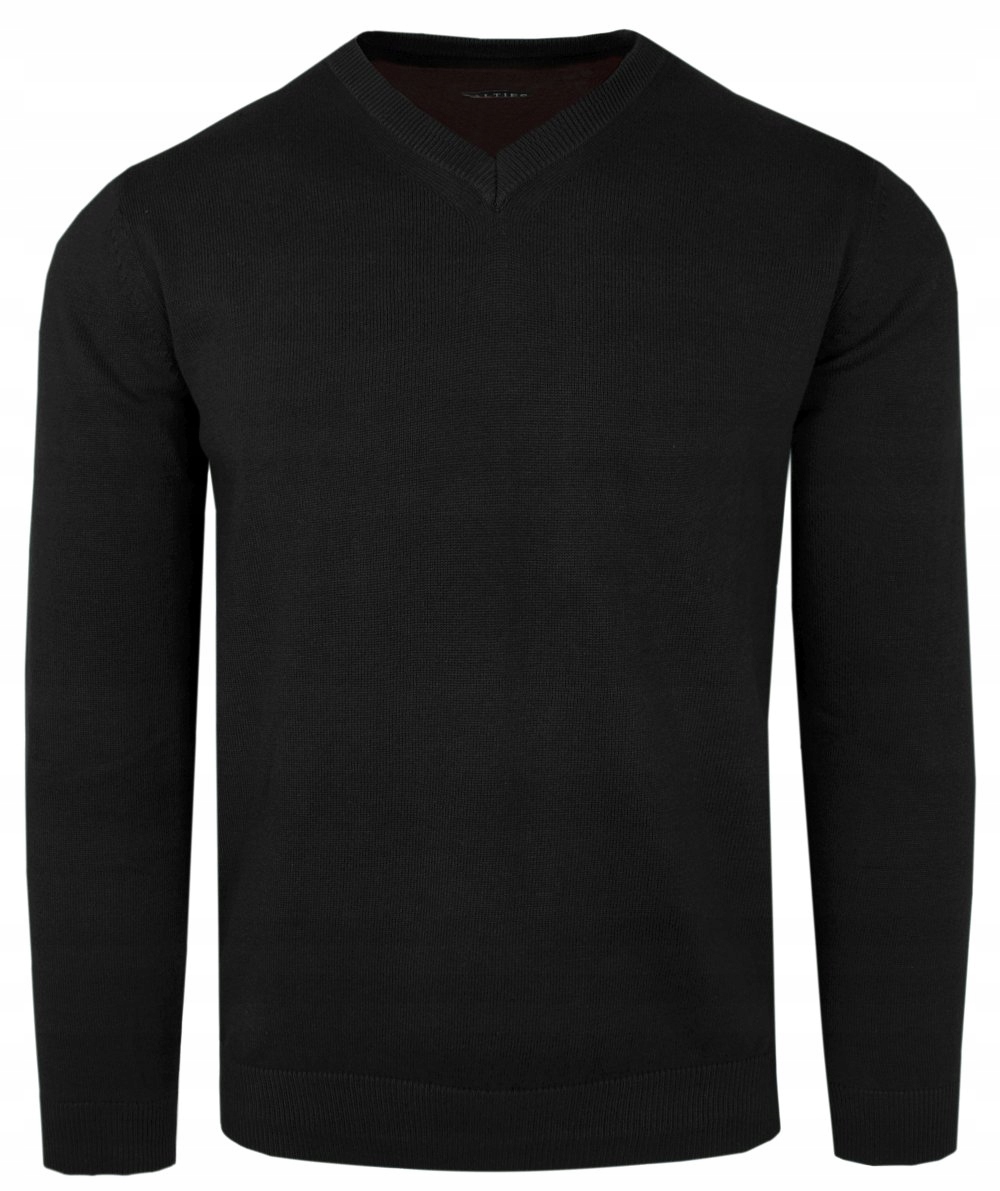 Pánský svetr s výstřihem do V (V-Neck) Alties černý XXL