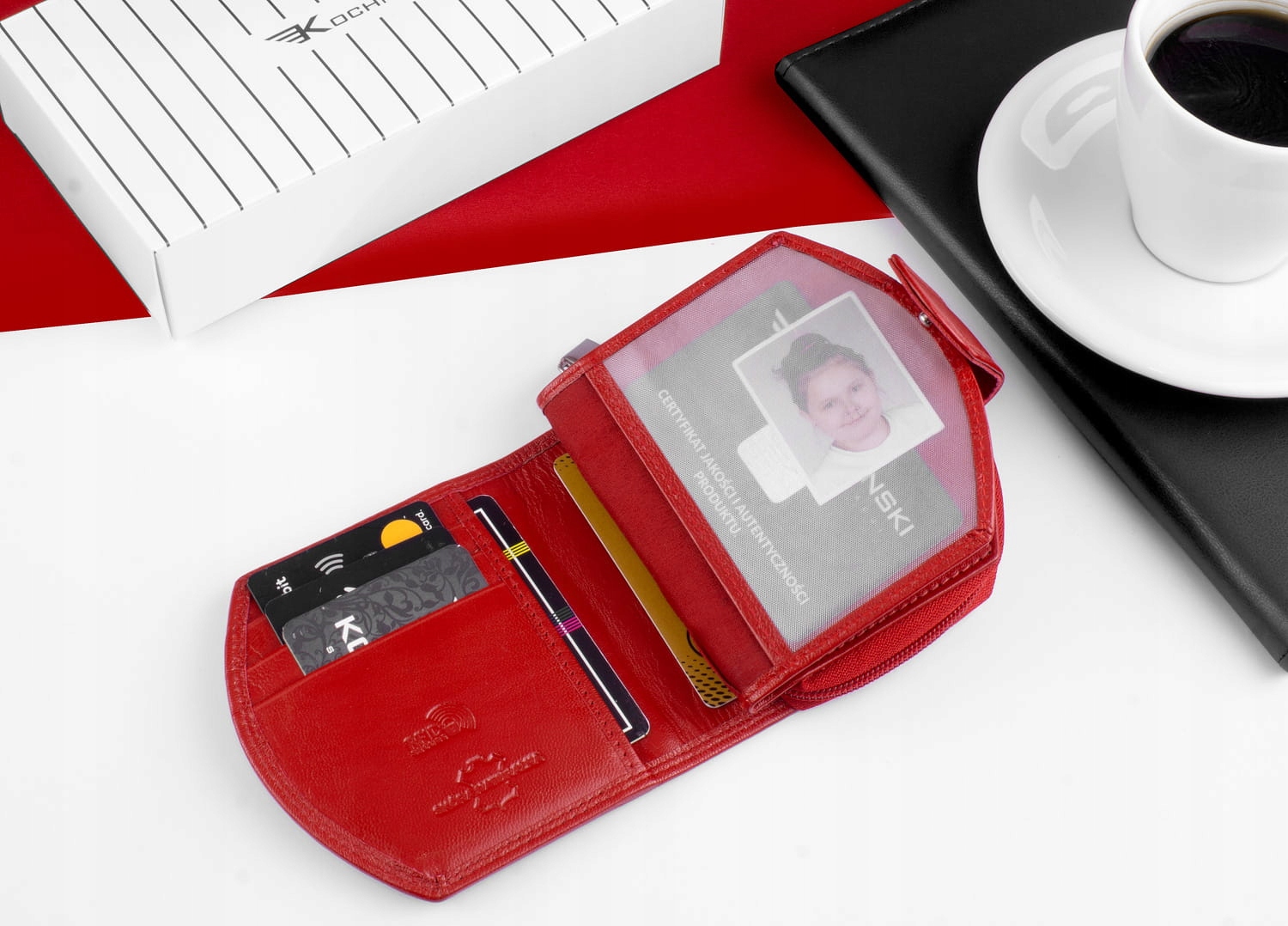 KOCHMANSKI portfel damski skórzany mały portmonetka damska Model K-PD-GCL-5246