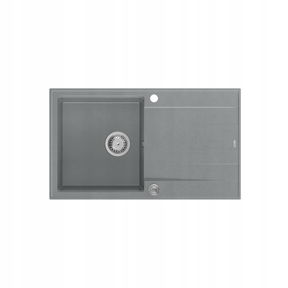 Quadron Evan 111 1-komorový drez 86x50x21 cm strieborný so sifónom z ocele
