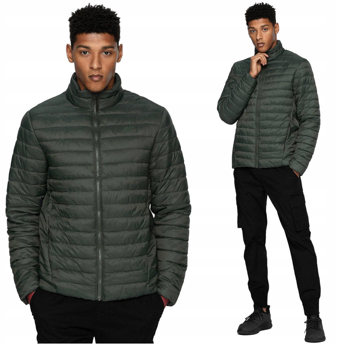 Kurtka Zimowa Pikowana 4F H4Z21-KUMP003 Zielona