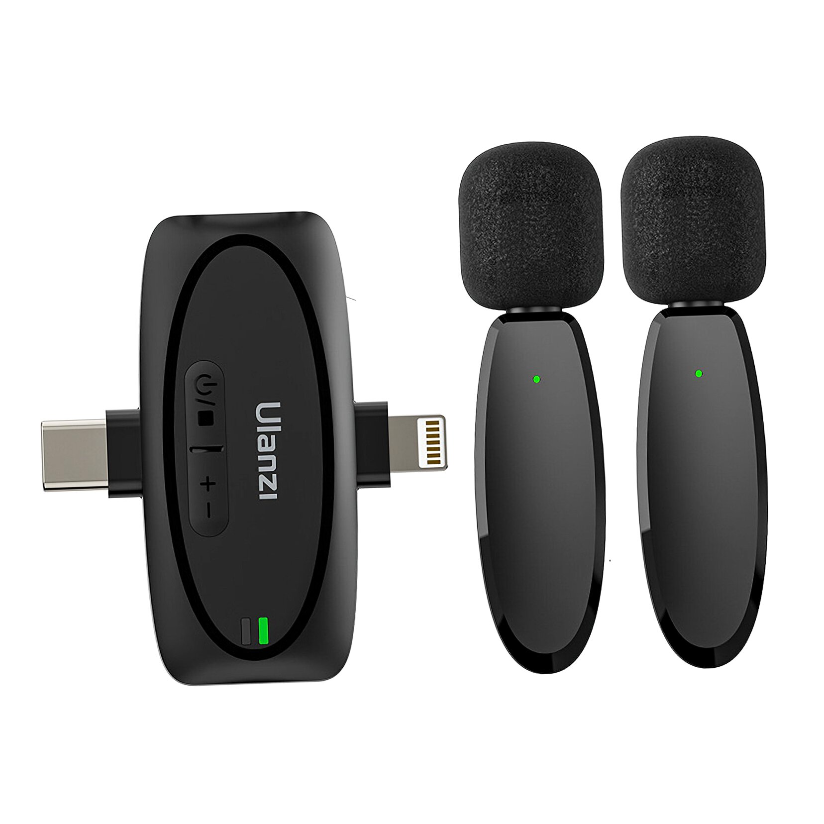 2x Mikrofon Bezprzewodowy Ulanzi V6 do Telefonu 3w1 Usb Type-c iPhone 3,5mm