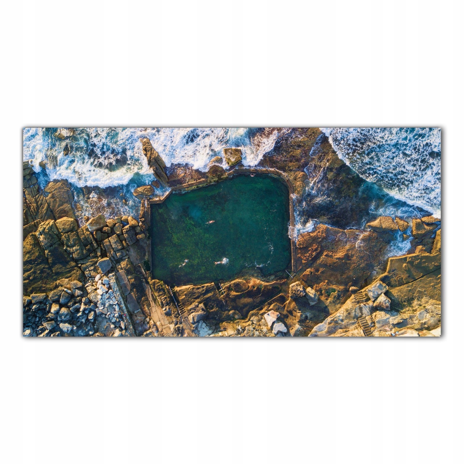 Bazén Pobřeží Voda 120x60 Panel nad kuchyňskou linkou