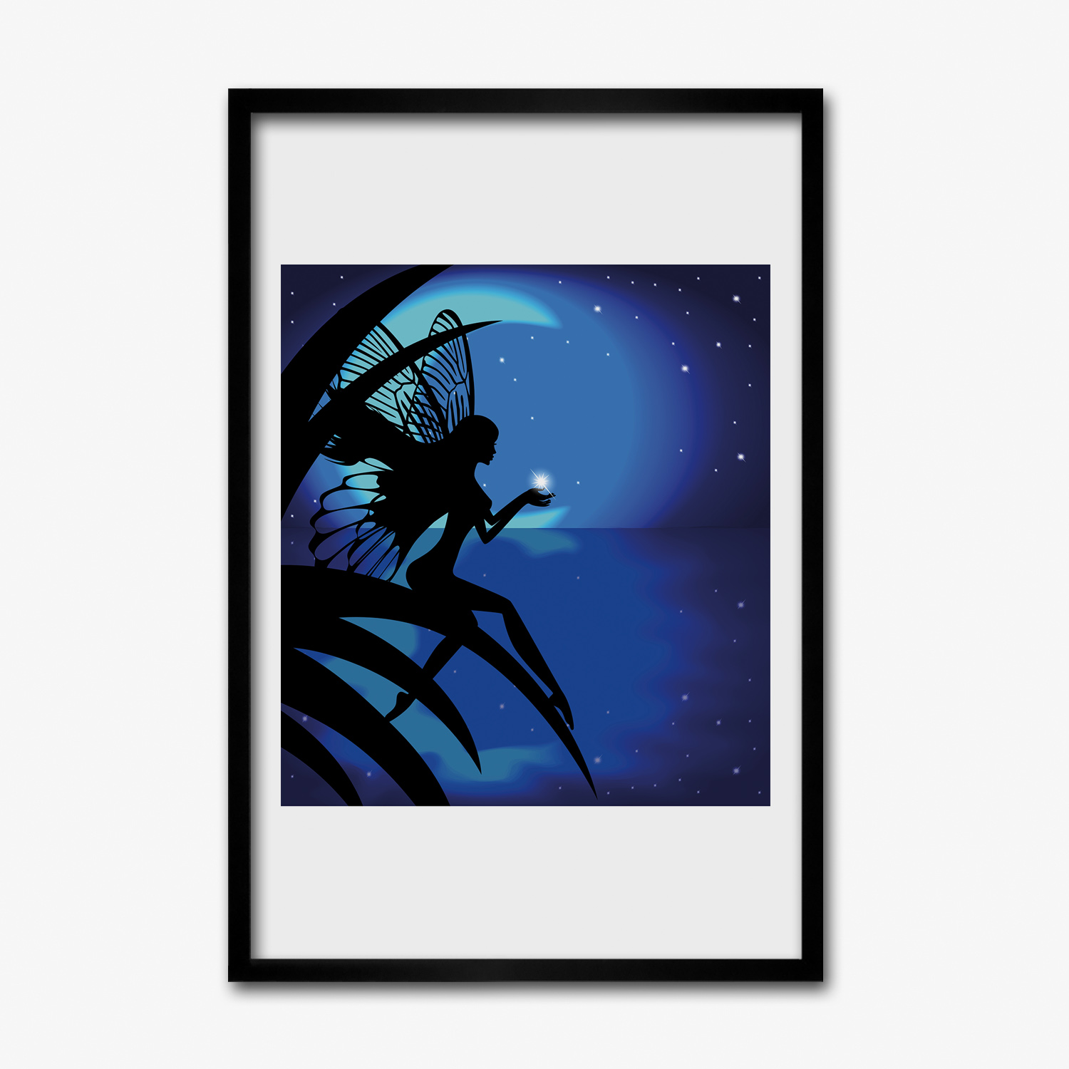 Fotostěnný obraz s rámem Víla hvězda noc 40x60