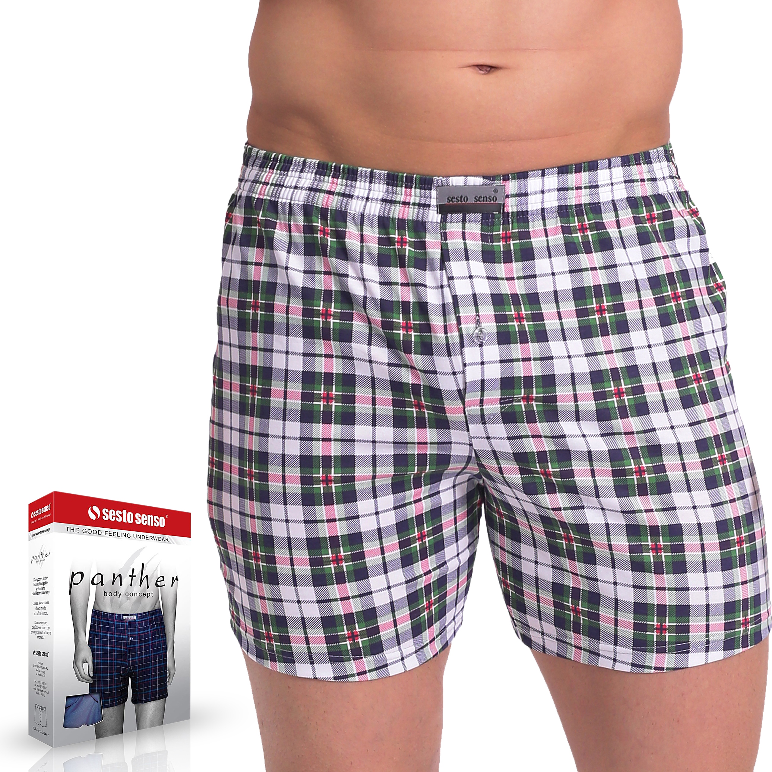 

Luźne Bokserki Sesto Senso Panther Wzór 16 L